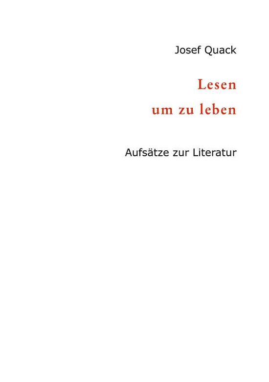 Cover for Quack · Lesen um zu leben (N/A) (2021)