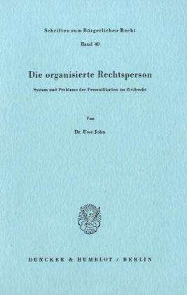 Cover for John · Die organisierte Rechtsperson. (Bog) (1977)
