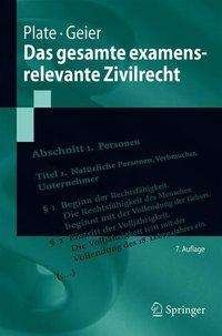 Cover for Plate · Das gesamte examensrelevante Zivilrecht (Book) (2021)