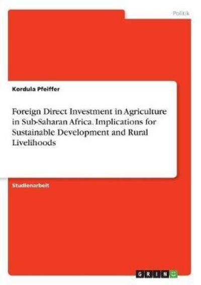 Cover for Pfeiffer · Foreign Direct Investment in A (Bog)