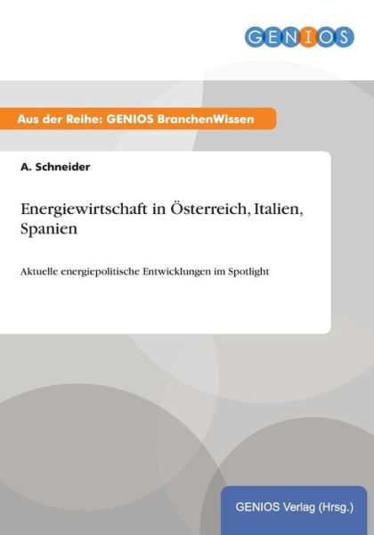 Cover for A Schneider · Energiewirtschaft in Osterreich, Italien, Spanien (Paperback Book) (2015)