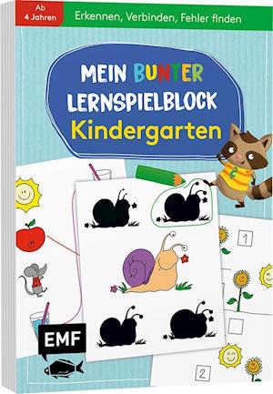 Cover for Sandy Thißen · Mein bunter Lernspielblock - Kindergarten: Erkennen, Verbinden, Fehler finden (Taschenbuch) (2022)