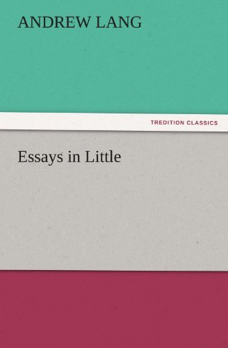 Cover for Andrew Lang · Essays in Little (Tredition Classics) (Paperback Book) (2011)