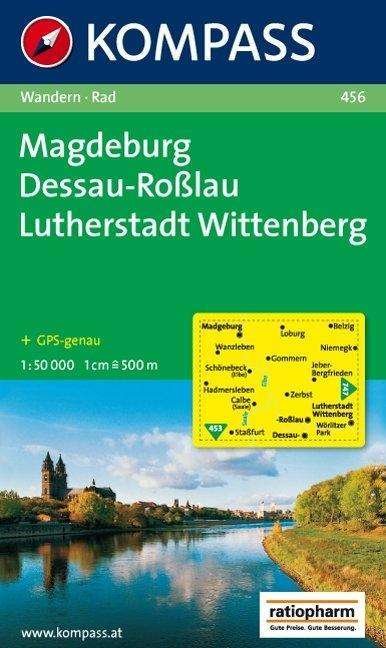 Cover for Mair-Dumont / Kompass · Magdeburg Dessau-Rosslau Lutherstadt Wittenberg, Kompass Wanderkarte 456 (Book) (2009)
