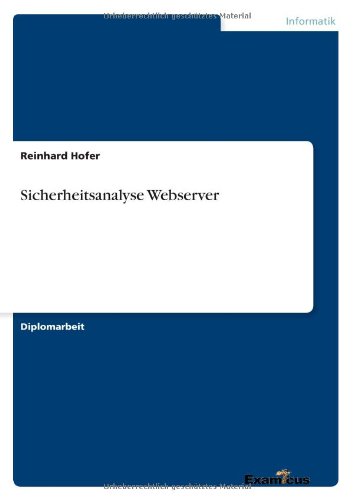 Cover for Reinhard Hofer · Sicherheitsanalyse Webserver (Pocketbok) [German edition] (2012)