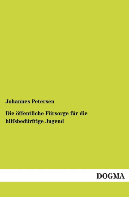 Cover for Johannes Petersen · Die oeffentliche Fursorge fur die hilfsbedurftige Jugend (Paperback Book) [German edition] (2012)