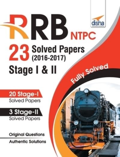 Cover for Disha Experts · RRB NTPC 23 Solved Papers 2016-17 Stage I &amp; II English Edition (Paperback Book) (2019)
