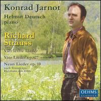 Cover for Jarnot,Konrad / Deutsch,Helmut · * Vier Letzte Lieder / Lieder op.27/op.10 (CD) (2012)