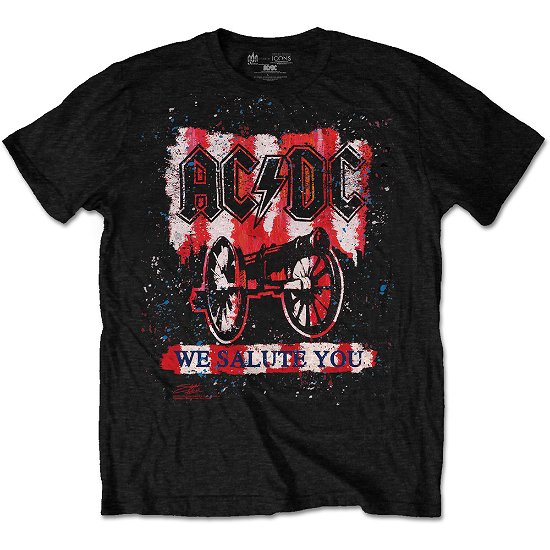 AC/DC Unisex T-Shirt: We Salute You Bold - AC/DC - Merchandise - Get Down Art - 5055979969181 - 12. december 2016