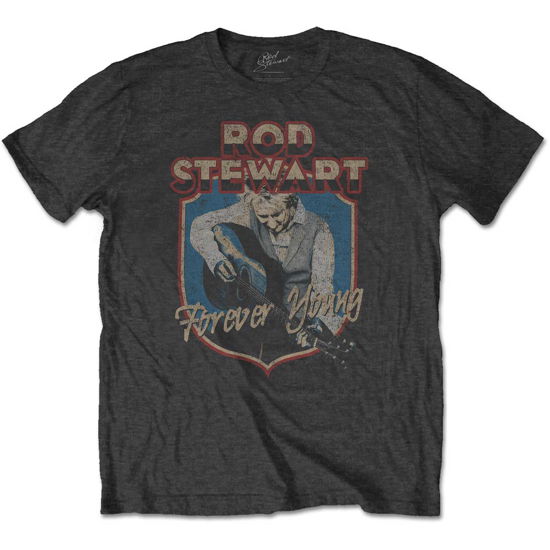 Cover for Rod Stewart · Rod Stewart Unisex T-Shirt: Forever Crest (T-shirt) [size XL] [Grey - Unisex edition]