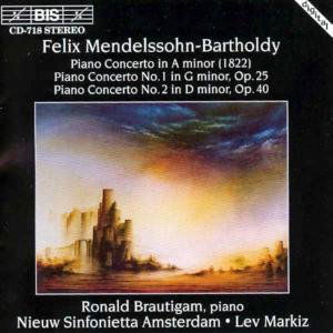 Concerto In A Minor - F. Mendelssohn-Bartholdy - Musik - BIS - 7318590007181 - 20 februari 2003