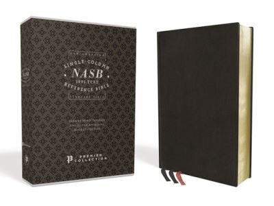 Cover for Zondervan Bibles Staff · Nasb, Single-Column Reference Bible, Premium Leather, Goatskin, Black, Premier Collection, 1995 Text, Comfort Print (Buch) (2020)