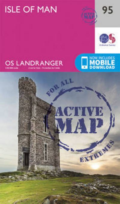 Cover for Ordnance Survey · Isle of Man - OS Landranger Active Map (Landkart) [February 2016 edition] (2016)