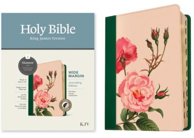 Cover for Tyndale · KJV Wide Margin Bible, Filament Enabled Edition (Red Letter, LeatherLike, Pink Rose Garden, Indexed) (Book) (2023)