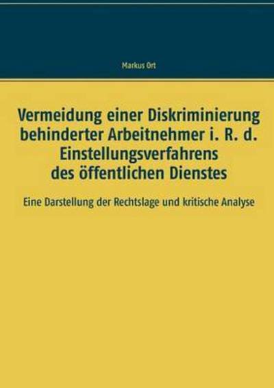 Cover for Ort · Vermeidung einer Diskriminierung be (Bog) (2016)