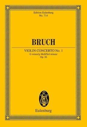 Cover for Max Bruch · Violin Concerto No 1 G Minor Op 26 (Paperback Book) (1984)