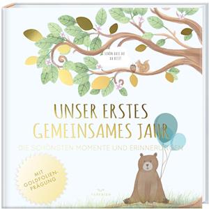 Cover for Pia Loewe · Babyalbum - UNSER ERSTES GEMEINSAMES JAHR (blau) (Hardcover Book) (2022)