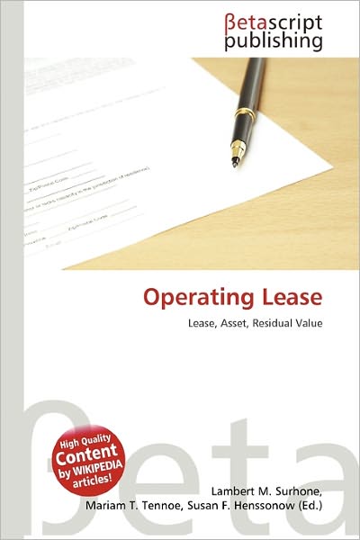 Operating Lease -  - Kirjat - Betascript Publishing - 9786135308181 - perjantai 15. huhtikuuta 2011