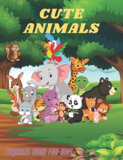 Cover for Rachel Madeley · CUTE ANIMALS - Coloring Book For Kids (Taschenbuch) (2020)