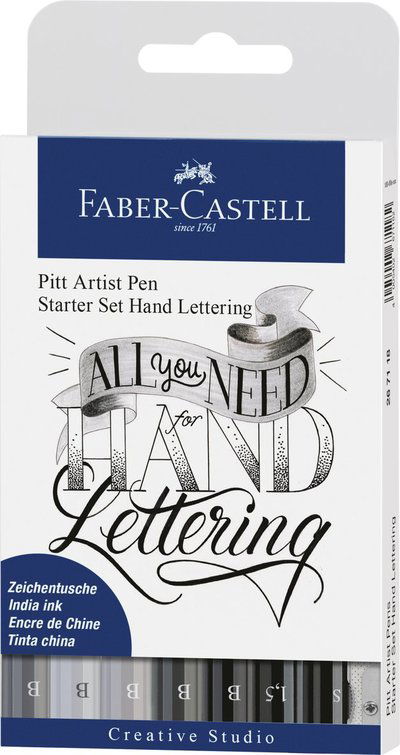 India Ink Pitt Artist Pen Lettering 8x (267118) - Faber-castell - Gadżety - Faber-Castell - 4005402671182 - 