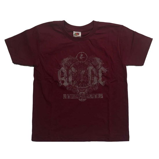 Cover for AC/DC · AC/DC Kids T-Shirt: Black Ice (Maroon Red) (3-4 Years) (T-shirt) [size 3-4yrs] (2021)