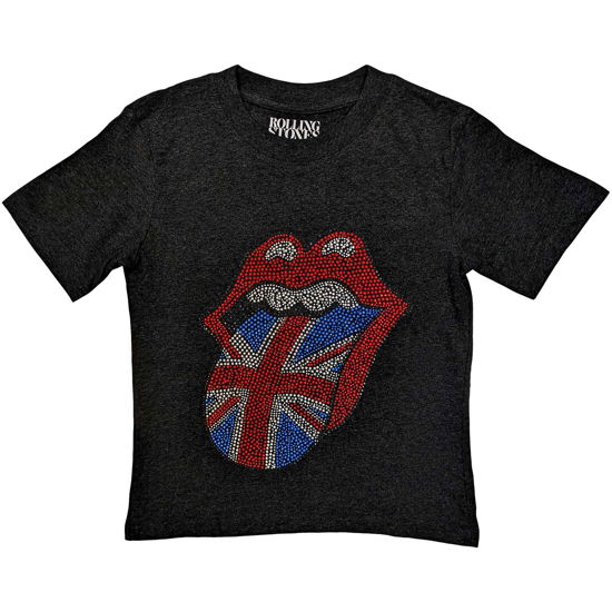 The Rolling Stones Kids T-Shirt: British Tongue (Embellished) (1-2 Years) - The Rolling Stones - Mercancía -  - 5056561078182 - 