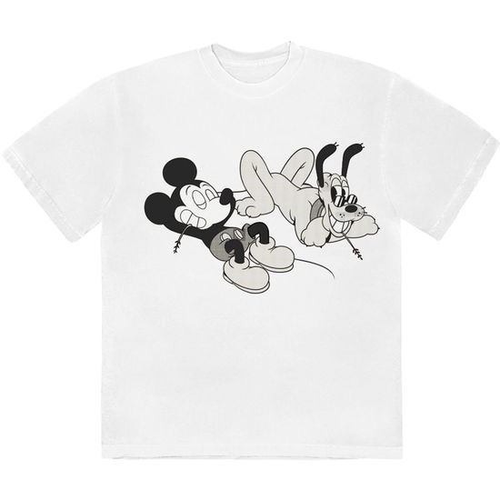Cover for Disney · Disney Unisex T-Shirt: Mickey &amp; Pluto Relax (White) (T-shirt) [size S] (2025)