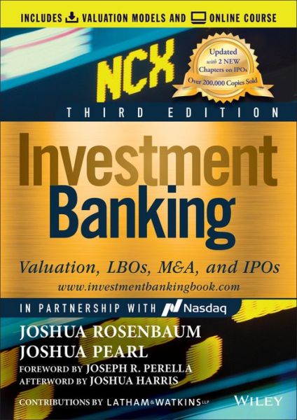 Cover for Rosenbaum · Investment Banking: Valuation, LBOs, M&amp;A, and IPOs , 3rd Edition (Hardcover Book) [3rd edition] (2020)