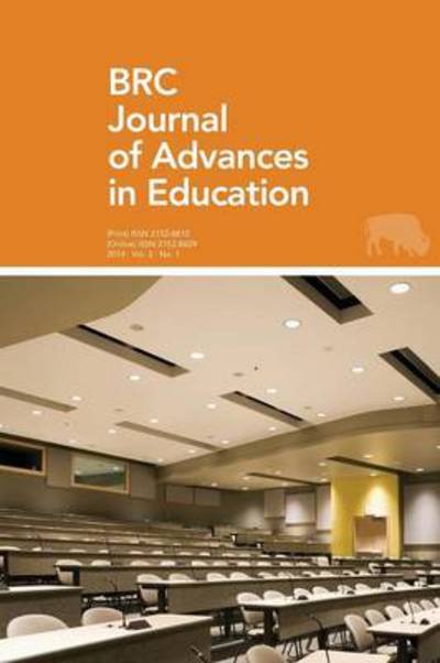 Cover for Paul Richardson · Brc Journal of Advances in Education Volume 2, Number 1 (Paperback Book) (2014)
