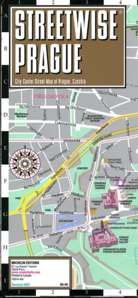 Cover for Michelin · Streetwise Prague Map - Laminated City Center Street Map of Prague, Czech-Republic (Map) (2024)