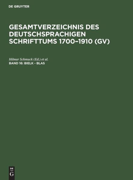 Cover for Peter Geils · Bielk - Sas : Aus : Gesamtverzeichnis des deutschsprachigen Schrifttums (Book) (1980)