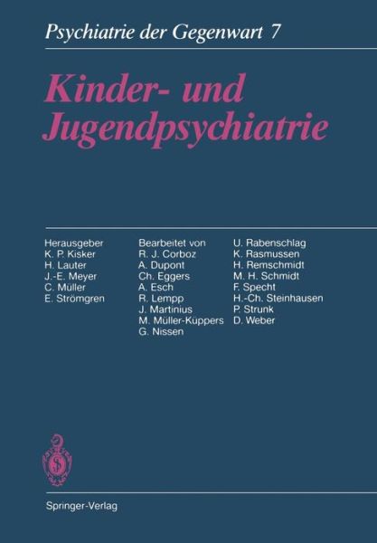 Cover for K P Kisker · Kinder- Und Jugendpsychiatrie (Paperback Book) [3rd 3. Aufl. 1988. Softcover Reprint of the Origin edition] (2012)