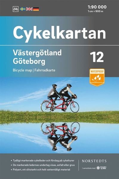 Cover for Norstedts · Cykelkartan: Västergötland / Göteborg (Hardcover Book) (2020)