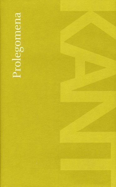 Cover for Immanuel Kant · Prolegomena - Till varje framtida metafysik som skall kunna uppträda som ve (Innbunden bok) (2002)