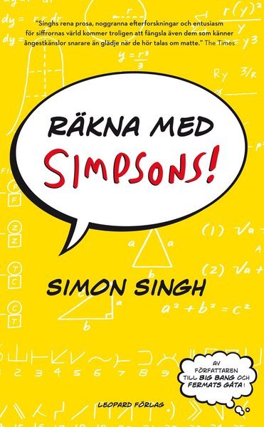Cover for Simon Singh · Räkna med Simpsons (Book) (2015)