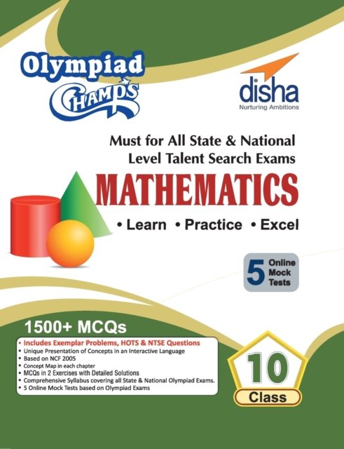 Cover for Disha Experts · Olympiad Champs Mathematics Class 10 with 5 Mock Online Olympiad Tests (Paperback Book) (2019)