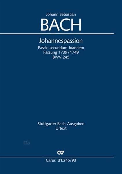 Cover for Bach · Johannespassion, Klavierauszug (Bog)