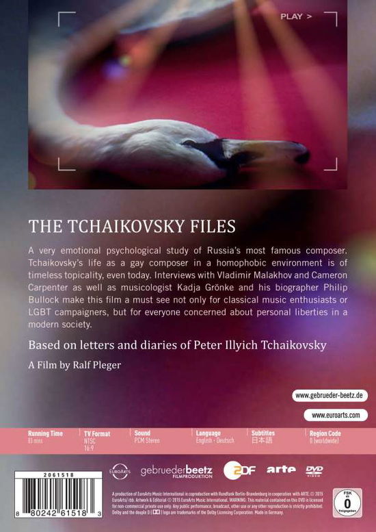 Cover for Tschaikowsky Peter Iljitsch · The Tchaikovsky Files: Confessions Of A Composer (DVD) (2016)