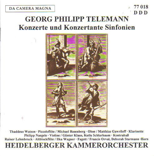 Cover for Telemann / Heidelberger Kammer · Konzerte &amp; Konzertante (CD) (2012)