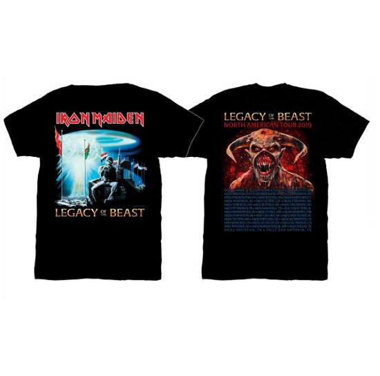 Iron Maiden Unisex T-Shirt: Two Minutes to Midnight (Back Print) - Iron Maiden - Merchandise - MERCHANDISE - 5056170695183 - 18. december 2019