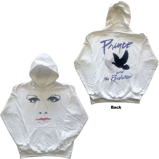 Prince Unisex Pullover Hoodie: Faces & Doves (Back Print) - Prince - Gadżety -  - 5056368667183 - 