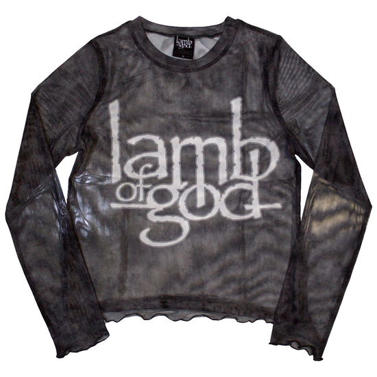 Cover for Lamb Of God · Lamb Of God Ladies Crop Top: Logo (Black) (Mesh) (XX-Small) (CLOTHES) [size XXS] (2024)