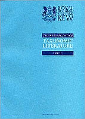 Cover for Kew Royal Botanic Gardens · The Kew Record of Taxonomic Literature Relating to Vascular Plants - The Kew record of taxonomic literature relating to vascular plants (Paperback Book) (1997)