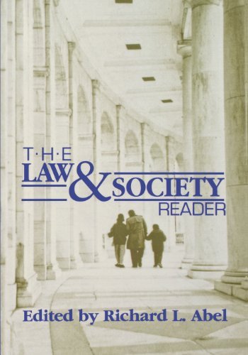 Cover for Richard L. Abel · The Law and Society Reader (Taschenbuch) (1995)