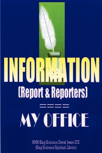 Cover for King Solomon David Jesse Ete · Information (Report and Reporters) (Paperback Book) (2009)