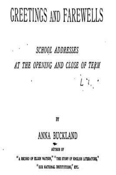 Cover for Anna Buckland · Greetings and Farewells (Paperback Book) (2016)