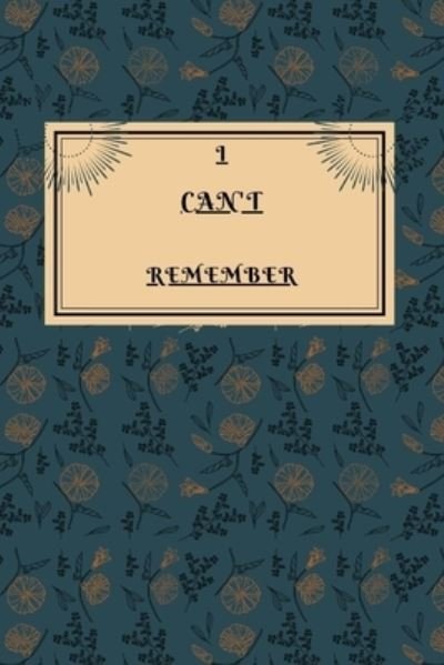 Cover for Tomy · I Can't Remember (Taschenbuch) (2019)