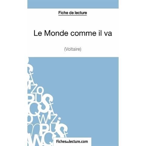 Cover for Fichesdelecture · Le Monde comme il va de Voltaire (Fiche de lecture) (Taschenbuch) (2014)