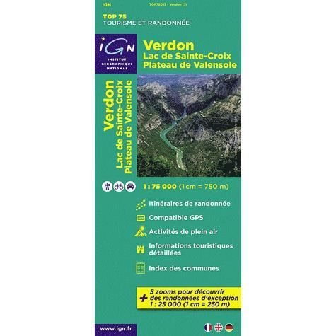 IGN TOP75: Verdon - Lac Ste Croix - Plateau de Valensole - Ign - Andet - IGN - 9782758527183 - 31. marts 2015