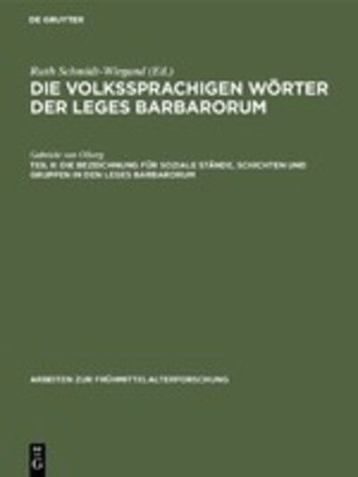 Cover for Olberg · Die Bezeichnung für soziale Stän (Buch) (1991)